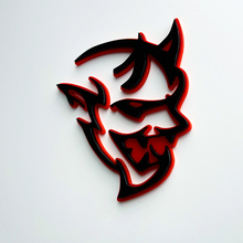 Dodge Demon 3D Badge Spatbordbadges Embleem Rood versus Zwart 1
 2