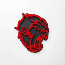Angry Yeti Sasquatch Bigfoot 3D Fender Badges embleem grijs versus rood
 5