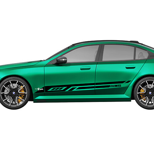 Side Modern Stripes Racing Decal Kit voor BMW 5-serie G60 M5 G90 - SupDec Graphix Vinyl Stickers
