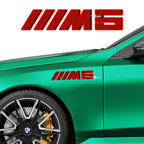 3 kleuren M-logo Racing-stickerset voor BMW 5-serie G60 M5 G90
