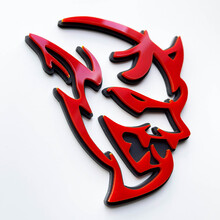 Aangepaste 3D Badge Demon Dodge Charger Challenger logo Fender Badges embleem rood versus zwart
 2