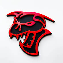 Hellcat Demon 3D Badge Zwart vs Geel Fender Badges-embleem
 4