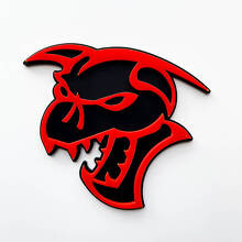 Hellcat Demon 3D Badge Zwart vs Geel Fender Badges-embleem
 5