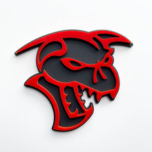 Hellcat Demon 3D-badge Spatbordbadges embleem grijs versus rood
 4