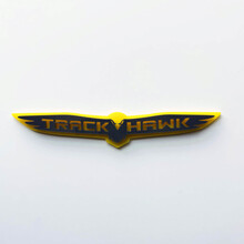 Trackhawk 3D-badge - Aangepast spatbordembleem voor Jeep Trackhawk geel versus grijs
 4