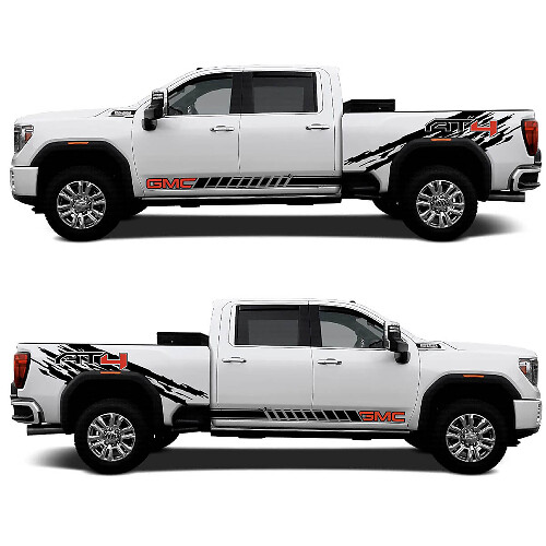 AT4-stijl achterzijde en dorpelvinyl decalset voor GMC 2500HD 2024_1
