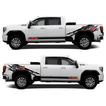 AT4-stijl achterzijde en dorpelvinyl decalset voor GMC 2500HD 2024_2