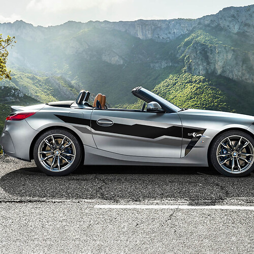 Zijdeur strepen vinyl sticker geschikt voor BMW Z4

