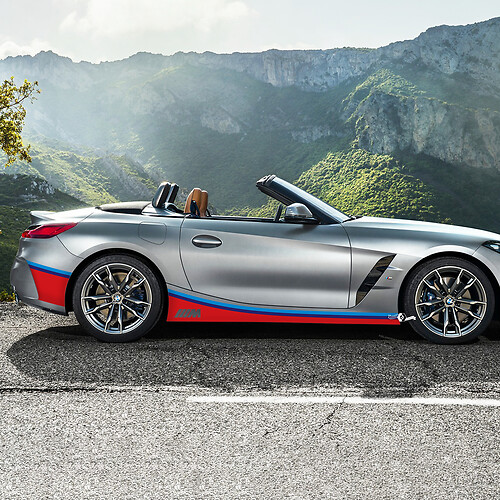 Side Accents Rocker Panel M Stripes Vinyl Decal Sticker geschikt voor BMW Z4
