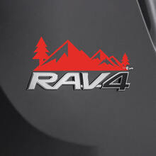 Mountains Trees Decal Sticker Over Achter 2 Voor Toyota Rav4 Embleem 2