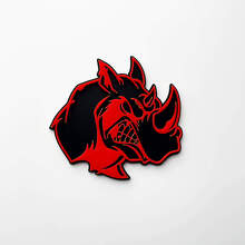 3D Rhino Angry Logo Badge - Aangepast spatbordembleem voor auto's, vrachtwagens en SUV's
 4