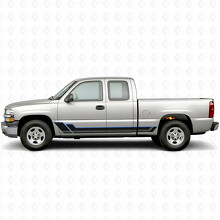 Hoekige Outline Deur- & Side Skirt Vinyl Strepen voor Chevrolet Silverado 1500 GMT800 1999-2007_3