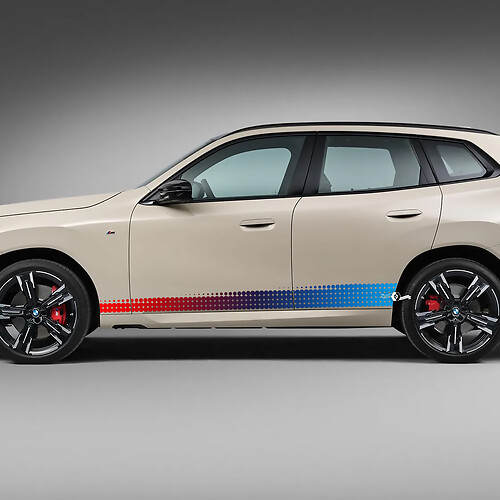 BMW X3 2024 Zijdeur Gradient Stripes M Decal Kit - Aangepaste vinylafbeeldingen voor G01 & F25
