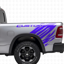 Aangepast grunge stijl vinyl decal achterzijde set voor Dodge Ram_2
