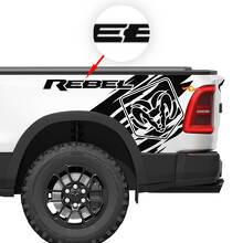 Rebel Grunge Logo Achterzijde Vinyl Sticker Kit voor Dodge Ram_2