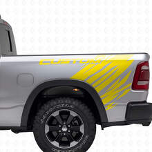 Aangepast grunge stijl vinyl decal achterzijde set voor Dodge Ram_6