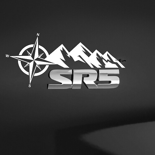 Mountain Compass Achterembleem Vinyl Sticker voor Toyota SR5