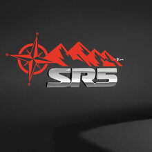 Mountain Compass Achterembleem Vinyl Sticker voor Toyota SR5 2