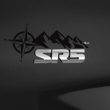 Mountain Compass Achterembleem Vinyl Sticker voor Toyota SR5 3