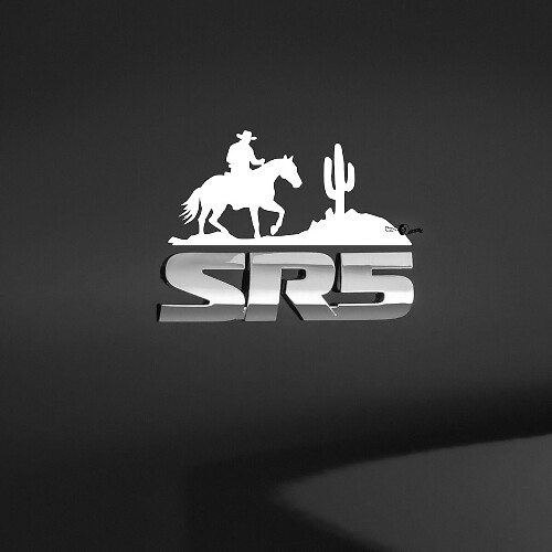 Western Cowboy Badge Overlay Vinyl Stickers voor Toyota 1