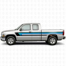Retro bovenste gordellijn deur- en zijvinylstrepen voor Chevrolet Silverado 1500 GMT800 1999-2007_2