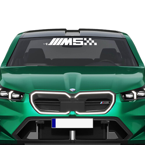 M-logo Racing geruite voorruitsticker voor BMW 5-serie G60 M5 G90
