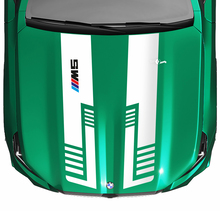 Stripes Racing geruite vlag of strobe look kapsticker voor BMW 5-serie G60 M5 G90
 3