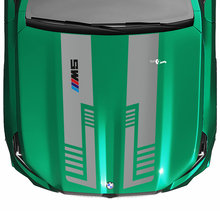 Stripes Racing geruite vlag of strobe look kapsticker voor BMW 5-serie G60 M5 G90
 5