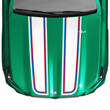 Stripes Racing M kleuren geruite vlag kapsticker voor BMW 5-serie G60 M5 G90
 2