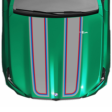 Stripes Racing M kleuren geruite vlag kapsticker voor BMW 5-serie G60 M5 G90
 3