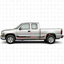 Geblokte race-deur- en dorpelstrepen van vinyl voor Chevrolet Silverado 1500 GMT800 1999-2007_2