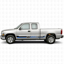 Geblokte race-deur- en dorpelstrepen van vinyl voor Chevrolet Silverado 1500 GMT800 1999-2007_3