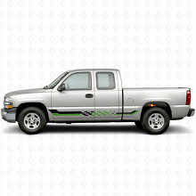 Geblokte race-deur- en dorpelstrepen van vinyl voor Chevrolet Silverado 1500 GMT800 1999-2007_4