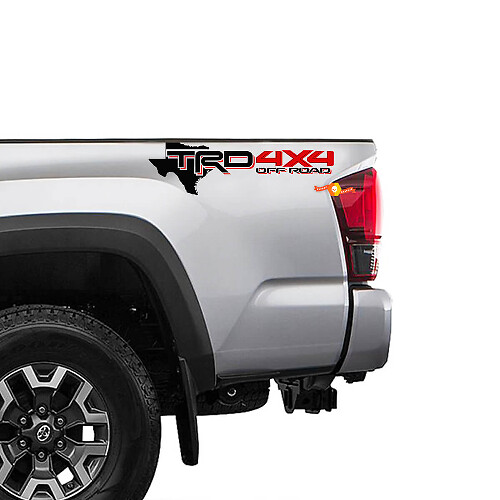 TRD 4x4 Off Road Texas-editie zijkant vinylstickers voor Toyota Tacoma Tundra