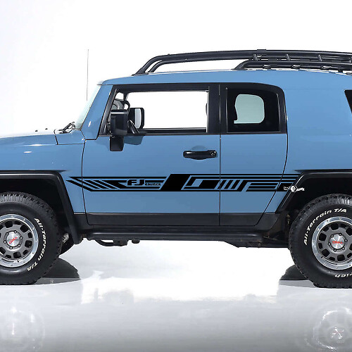 FJ Logo Geometrische Strepen Zijdeur Vinyl Decal Sticker voor Toyota FJ Cruiser