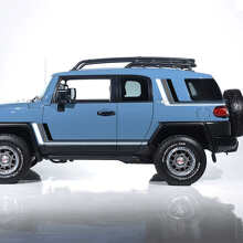 Vintage retro zijstrepen vinyl decal set voor Toyota FJ Cruiser_2