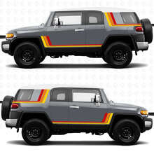 Vintage retro zijstrepen vinyl decal set voor Toyota FJ Cruiser_3