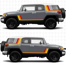 Vintage Retro Stripes Side Decals Stickers Graphics - geschikt voor Toyota FJ Cruiser
 3
