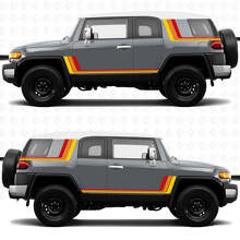 Vintage Retro Strepen Zijdecals Stickers Graphics Voor Toyota FJ Cruiser 3