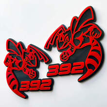 Hornet Bee 392 3D-badge grijs versus rood spatbordbadges embleem 1
 2