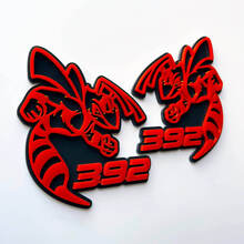 Hornet Bee 392 3D-badge grijs versus rood spatbordbadges embleem 1
 3