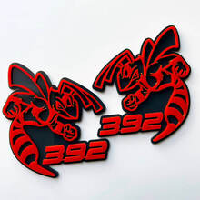 Hornet Bee 392 3D-badge grijs versus rood spatbordbadges embleem 1
 4