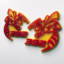 Hornet Bee 392 3D-badge geel versus rood spatbordbadges embleem
 3