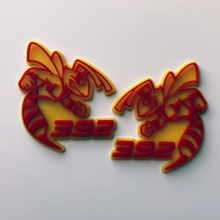 Hornet Bee 392 3D-badge geel versus rood spatbordbadges embleem
 4
