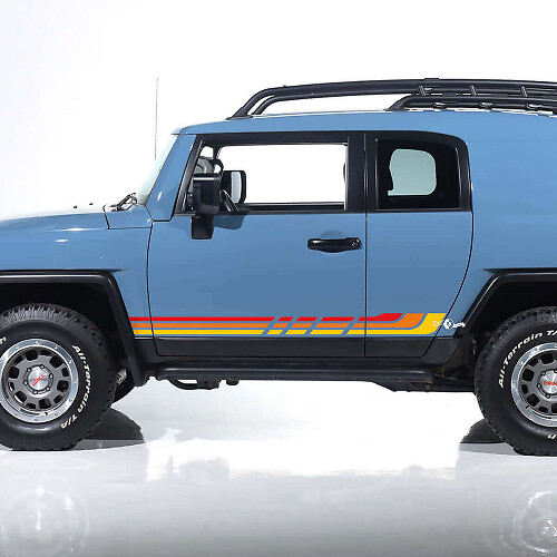 Vintage stijl zijdeurstrip vinyl decals kit voor Toyota FJ Cruiser