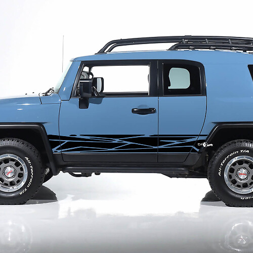 Toyota FJ Cruiser zijdeur strepen stickers stickers graphics - aangepaste vinylkit
