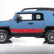 Toyota FJ Cruiser zijdeur strepen stickers stickers graphics - aangepaste vinylkit
 2