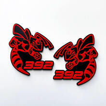 Hornet Bee 392 3D-badge grijs versus rood spatbordbadges embleem
 4