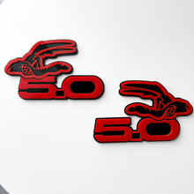 COYOTE 5.0 spatbordbadges embleem 3D-badge zwart versus rood
 4