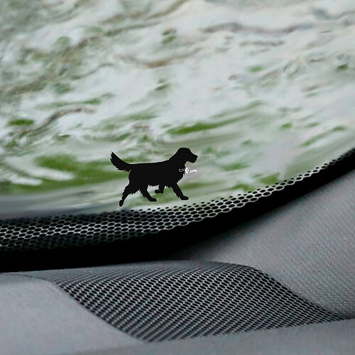 Hond labrador retriever voorruit Easter Egg hoeksticker - aangepaste vinylafbeelding
